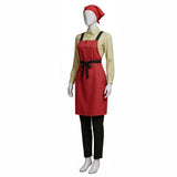 Smoking Behind the Supermarket with You Cosplay Costume Yamada Red Clerk Uniform Adult Female Halloween Carnival Costume