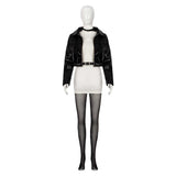 Smoking Behind the Supermarket with You Yamada Black Leather Suit Adult Female Halloween Carnival Costume
