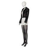 Smoking Behind the Supermarket with You Yamada Black Leather Suit Adult Female Halloween Carnival Costume