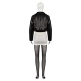 Smoking Behind the Supermarket with You Yamada Black Leather Suit Adult Female Halloween Carnival Costume