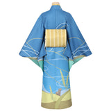 Sparks of Tomorrow Cosplay Costume Inako Momokawa Blue Kimono Adult Female Halloween Carnival Costume