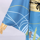 Sparks of Tomorrow Cosplay Costume Inako Momokawa Blue Kimono Adult Female Halloween Carnival Costume