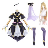 Star Detective Precure Cosplay Costume ​Moria Luluka Black Dress Adult Female Halloween Carnival Costume