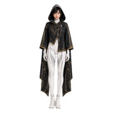 Stellar Blade: Blood Rain Cosplay Costume Eve White Jumpsuit with Black Cape Adult Female Halloween Carnival Costume