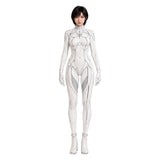 Stellar Blade: Blood Rain Cosplay Costume Eve White Jumpsuit with Black Cape Adult Female Halloween Carnival Costume