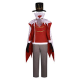 Helluva Boss Stolas Cosplay Costume Adult Male Red Suit Halloween Carnival Suit