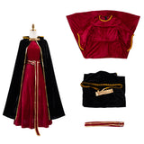 Tangled Cosplay Costume Mother Gothel Red Dress with Black Cape Adult Female Halloween Carnival Costume