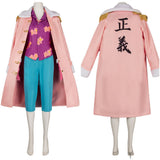Tashigi Cosplay Costume Pink Cloak Outfit Adult Female Halloween Carnival Costume
