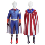 THE BOYS Cosplay Costume Homelander Kids Children Blue Jumpsuit Halloween Carnival Costume