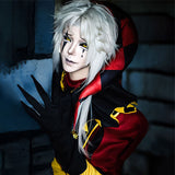 The Freak Circus Cosplay Costume Pierrot Outfit Adult Male Halloween Carnival Costume