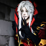 The Freak Circus Cosplay Costume Pierrot Outfit Adult Male Halloween Carnival Costume