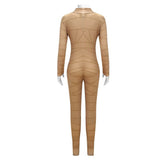 The Gaslight District Cosplay Costume Mel Brown Jumpsuit Adult Female Halloween Carnival Costume