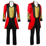 The Greatest Showman Cosplay Costume P.T. Barnum Red Outfit Adult Male Halloween Carnival Costume