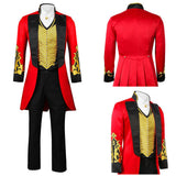 The Greatest Showman Cosplay Costume P.T. Barnum Red Outfit Adult Male Halloween Carnival Costume