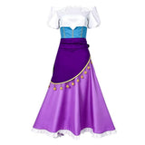 The Hunchback of Notre Dame Cosplay Costume Esmeralda Purple Dress Adult Female Halloween Carnival Costume