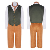 The Lord of the Rings Cosplay Costume Bilbo Baggins Red Outfit Adult Male Halloween Carnival Costume