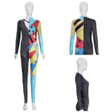 The Nightmare Before Christmas Cosplay Costume Sally Colorful Patchwork Jumpsuit Adult Female Halloween Carnival Costume
