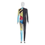 The Nightmare Before Christmas Cosplay Costume Sally Colorful Patchwork Jumpsuit Adult Female Halloween Carnival Costume