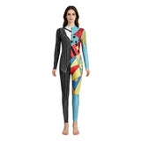 The Nightmare Before Christmas Cosplay Costume Sally Colorful Patchwork Jumpsuit Adult Female Halloween Carnival Costume