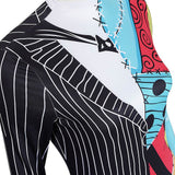 The Nightmare Before Christmas Cosplay Costume Sally Colorful Patchwork Jumpsuit Adult Female Halloween Carnival Costume