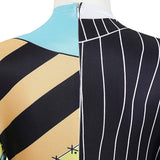 The Nightmare Before Christmas Cosplay Costume Sally Colorful Patchwork Jumpsuit Adult Female Halloween Carnival Costume