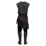 The Odyssey Cosplay Costume Odysseus Gray Vest Outfit Adult Male Halloween Carnival Costume