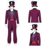 The Princess and The Frog Cosplay Costume Dr. Facilier Purple Outfit Adult Male Halloween Carnival Costume