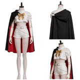 The Ribbon Hero Cosplay Costume Sapphire Women White Outfit with Cloak Adult Female Halloween Carnival Costume