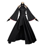 The Ribbon Hero Cosplay Costume Velvet Black Dress Adult Female Halloween Carnival Costume