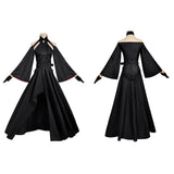 The Ribbon Hero Cosplay Costume Velvet Black Dress Adult Female Halloween Carnival Costume