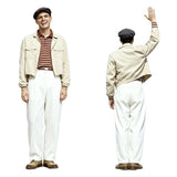 The Truman Show Cosplay Costume Truman Burbank White Outfit Adult Male Halloween Carnival Costume