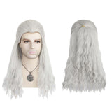 The Witcher Geralt of Rivia Cosplay Wig Heat Resistant Synthetic Hair Carnival Halloween Party Props