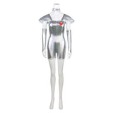 The Wonderful Wizard of Oz Cosplay Costume Tin Man Genderbend Version Silver Outfit Adult Female Halloween Carnival Costume