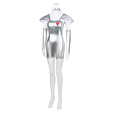 The Wonderful Wizard of Oz Cosplay Costume Tin Man Genderbend Version Silver Outfit Adult Female Halloween Carnival Costume