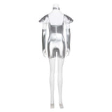 The Wonderful Wizard of Oz Cosplay Costume Tin Man Genderbend Version Silver Outfit Adult Female Halloween Carnival Costume