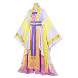 Though I Am an Inept Villainess Cosplay Costume Huang Linglin Yellow Dress Adult Female Halloween Carnival Costume