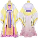 Though I Am an Inept Villainess Cosplay Costume Huang Linglin Yellow Dress Adult Female Halloween Carnival Costume