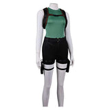 Tomb Raider Cosplay Costume Lara Croft Green Outfit Adult Female Halloween Carnival Costume