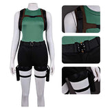 Tomb Raider Cosplay Costume Lara Croft Green Outfit Adult Female Halloween Carnival Costume