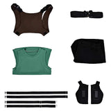 Tomb Raider Cosplay Costume Lara Croft Green Outfit Adult Female Halloween Carnival Costume