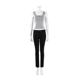 Tomb Raider Cosplay Costume Lara Croft Women Gray Outfit Adult Female Halloween Carnival Costume