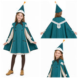 Tongari Boushi no Atelier Cosplay Costume Coco Kids Children Green Outfit Halloween Carnival Costume