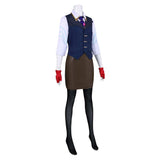 Valorant  Cosplay Costume Chamber Gender-swapped Blue Outfit Adult Female Halloween Carnival Costume