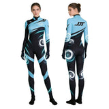Valorant Cosplay Costume Jett Blue Jumpsuit Adult Female Halloween Carnival Costume