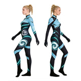Valorant Cosplay Costume Jett Blue Jumpsuit Adult Female Halloween Carnival Costume