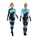Valorant Cosplay Costume Jett Blue Jumpsuit Adult Female Halloween Carnival Costume