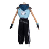 Valorant Cosplay Costume Jett Blue Outfit Adult Female Halloween Carnival Costume
