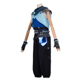 Valorant Cosplay Costume Jett Blue Outfit Adult Female Halloween Carnival Costume