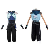 Valorant Cosplay Costume Jett Blue Outfit Adult Female Halloween Carnival Costume