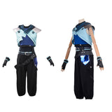 Valorant Cosplay Costume Jett Blue Outfit Adult Female Halloween Carnival Costume